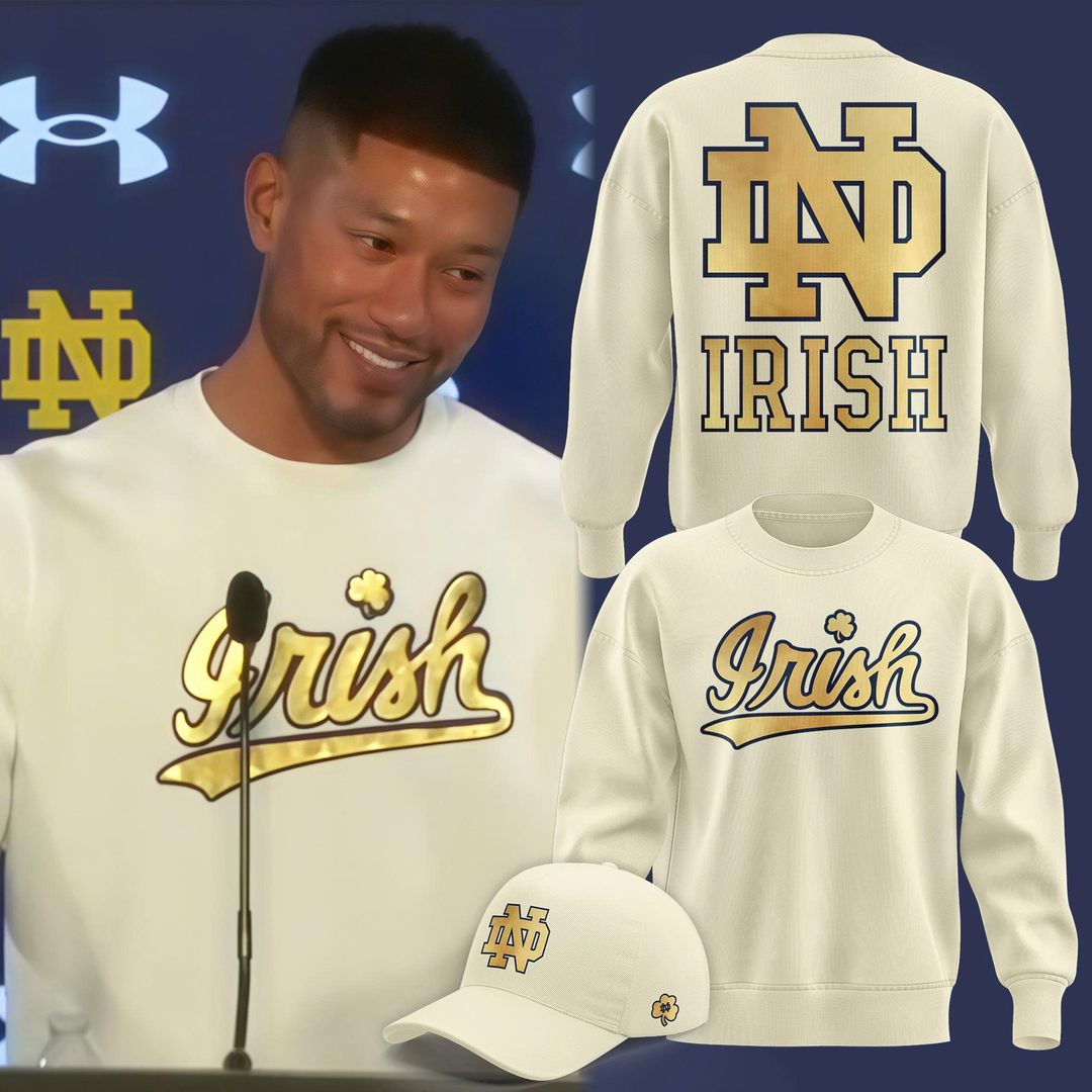 Notre Dame Football Coach Marcus Freeman 2025 New Combo SweatShirt