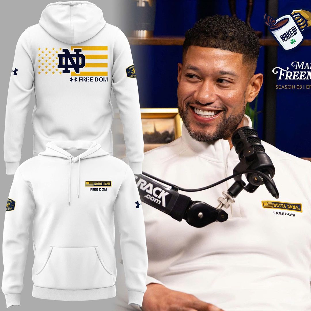 Notre Dame Football Coach Marcus Freeman "FREEDOM" 2025 New Combo Hoodie