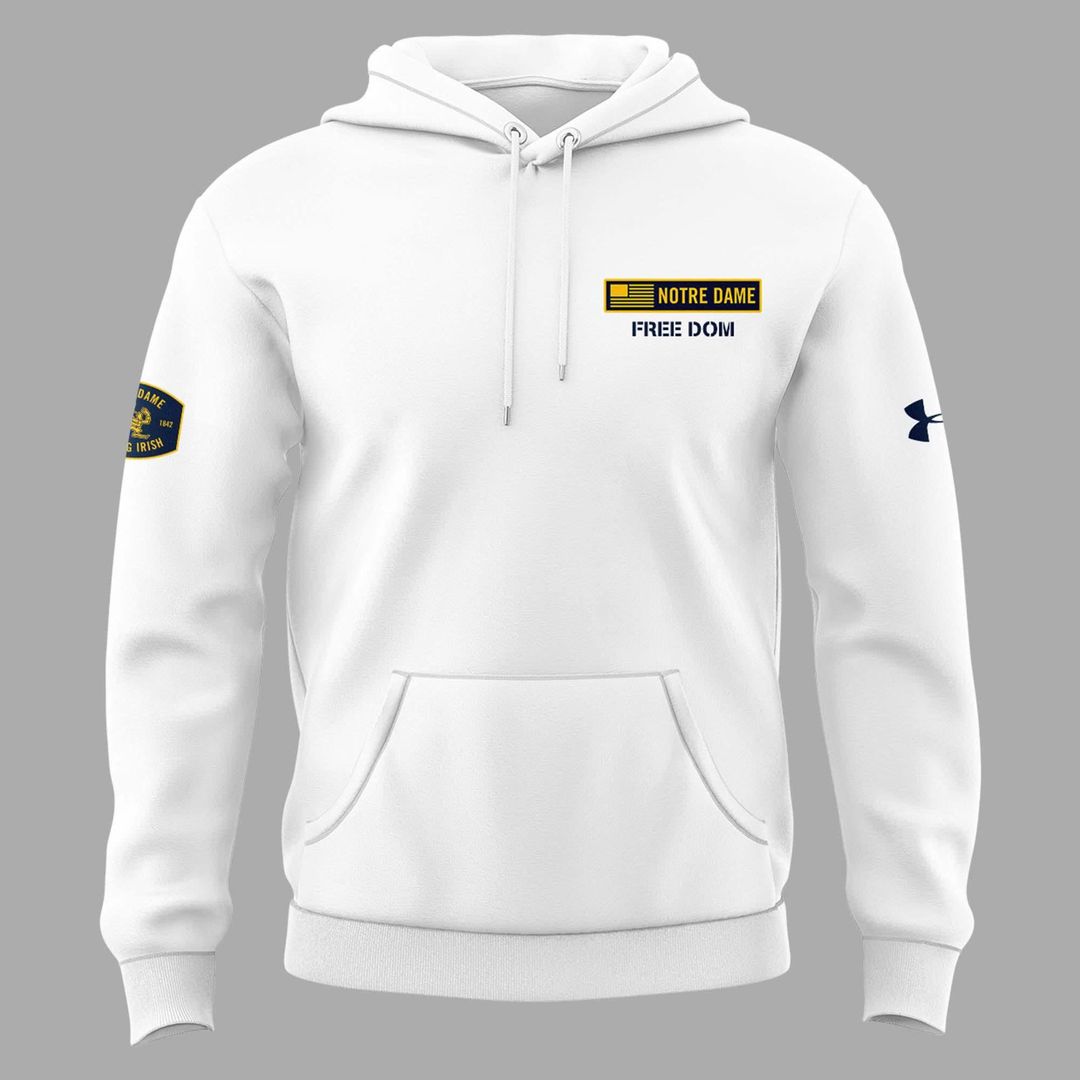 Notre Dame Football Coach Marcus Freeman "FREEDOM" 2025 New Combo Hoodie