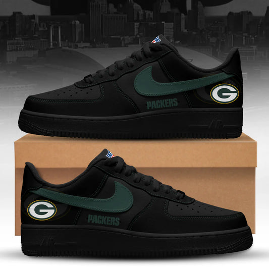 Green Bay Packers Back In Black Special Edition AF1 Sneakers