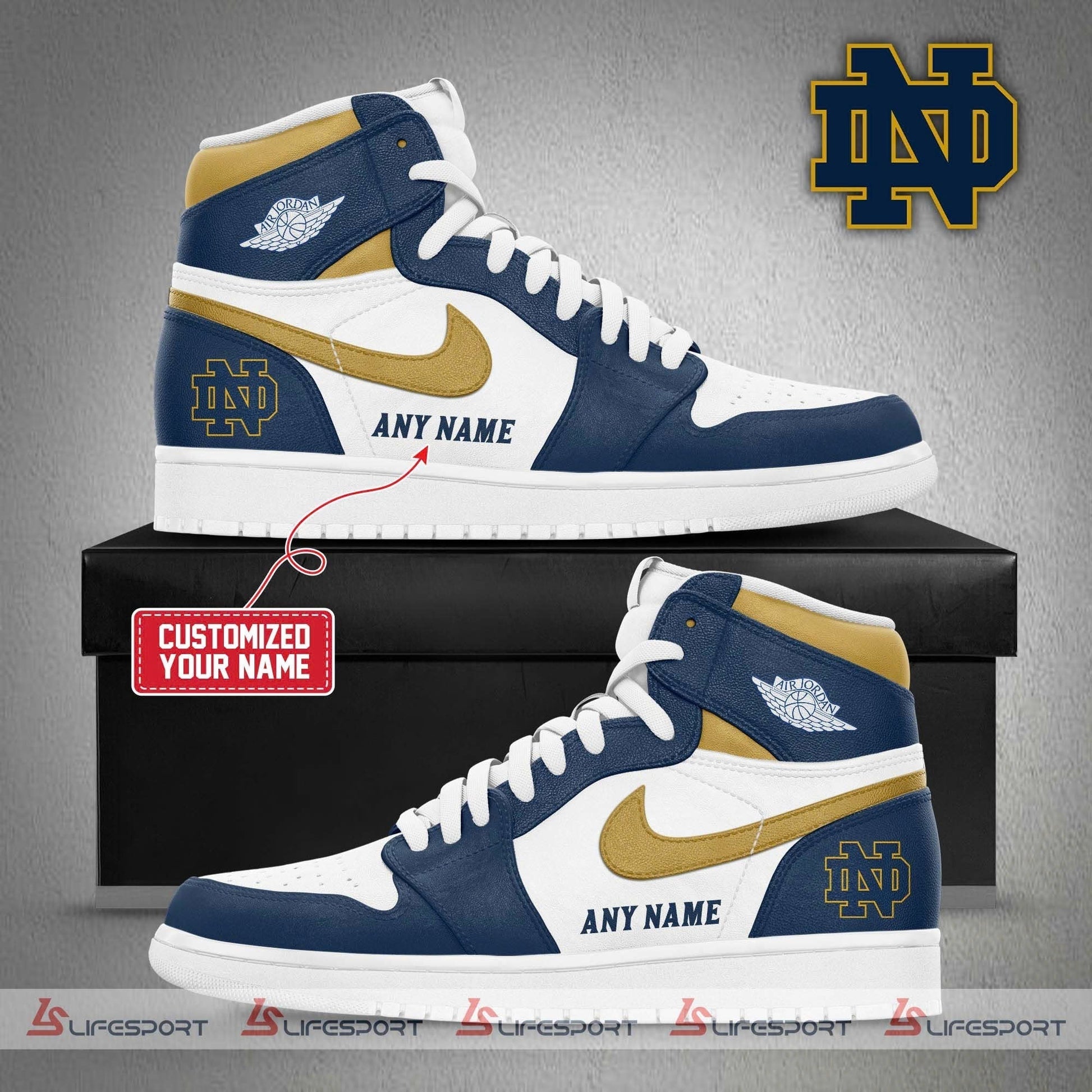 Notre Dame Fighting Irish 2025 JD1 Hight Top Sneaker