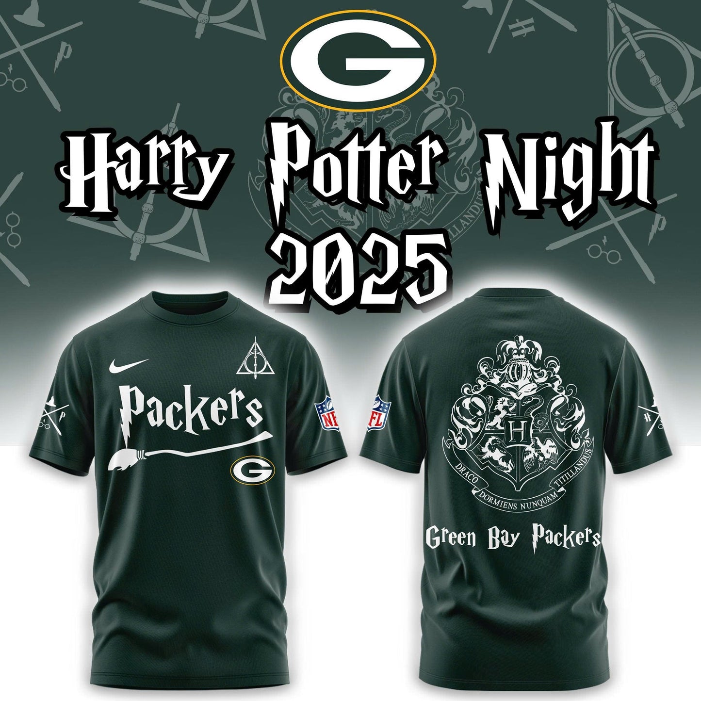 Green Bay Packers Harry Potter 2025 Combo T-Shirt