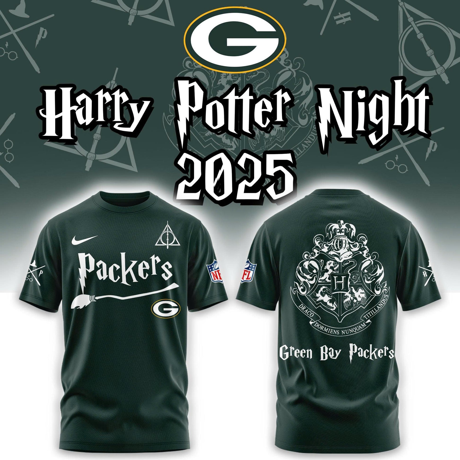 Green Bay Packers Harry Potter 2025 Combo T-Shirt