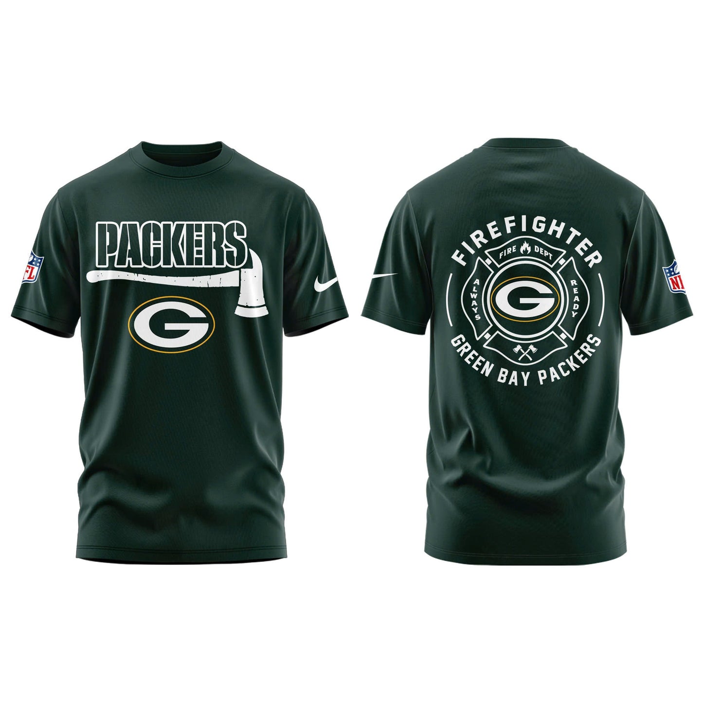 Green Bay Packers Firefighter Appreciation Day Tshirt | Jogger | Cap Limited Edition