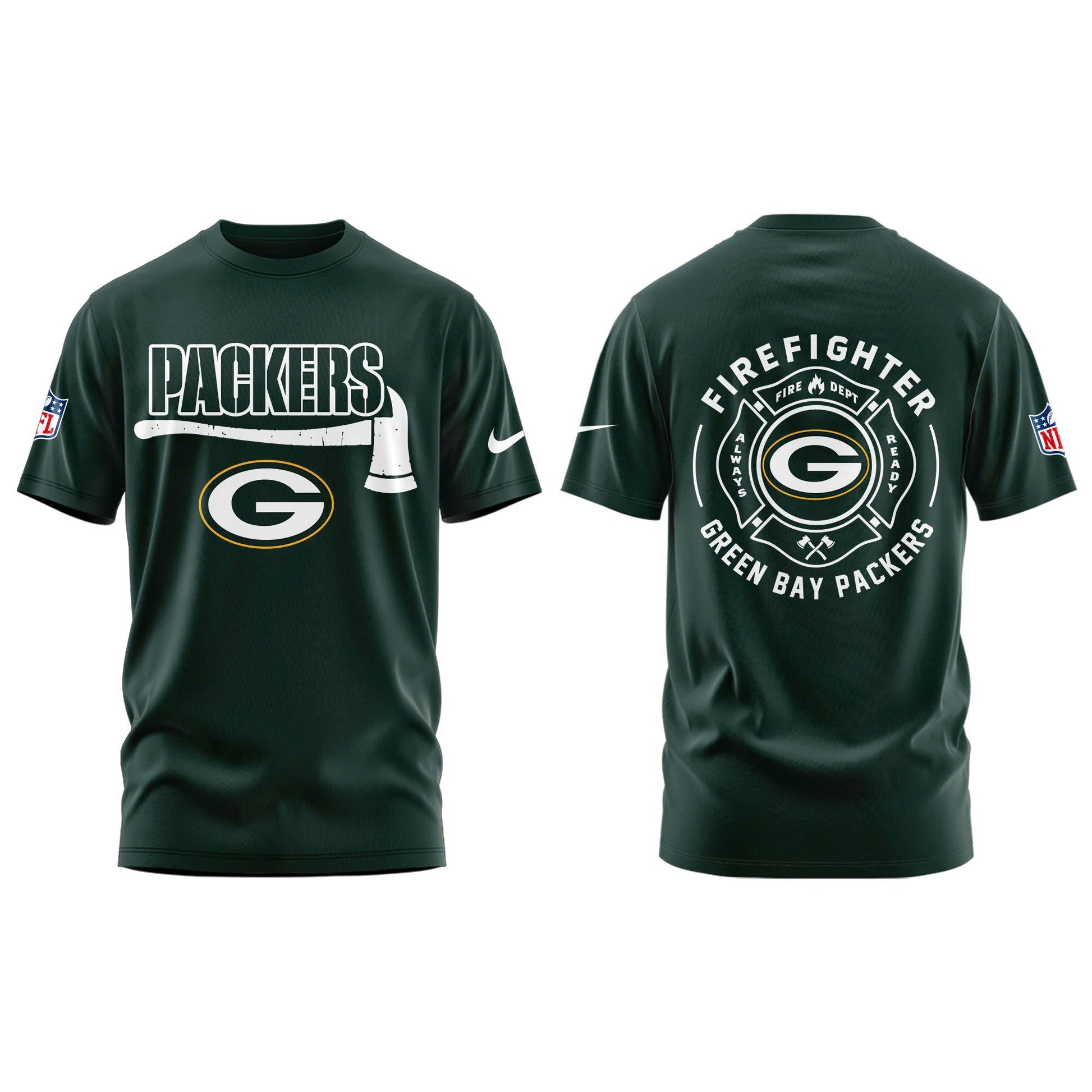 Green Bay Packers Firefighter Appreciation Day Tshirt | Jogger | Cap Limited Edition