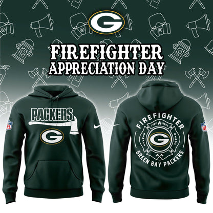 Green Bay Packers Firefighter Appreciation Day Hoodie | Jogger | Cap Limited Edition